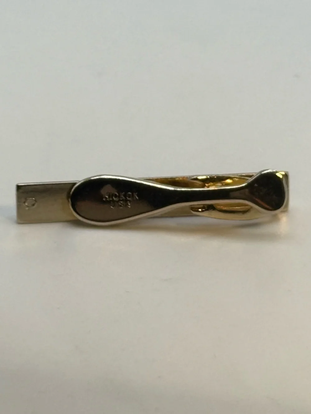 Vintage Hickok USA Tie Clip Gold Tone Classic Minimal